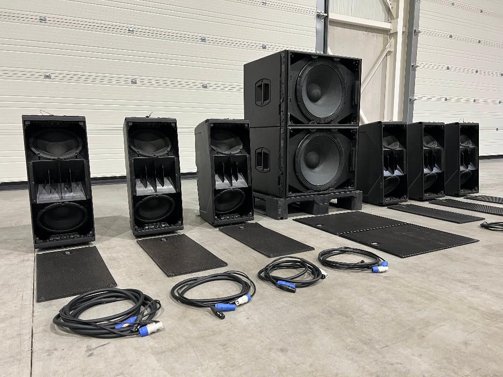 RCF Powered: 6x HDL 20-A line array + 2x HDL 18-AS sub, TV, Hi-fi & Vidéo, Enceintes, Utilisé, Ensemble surround complet, 120 watts ou plus