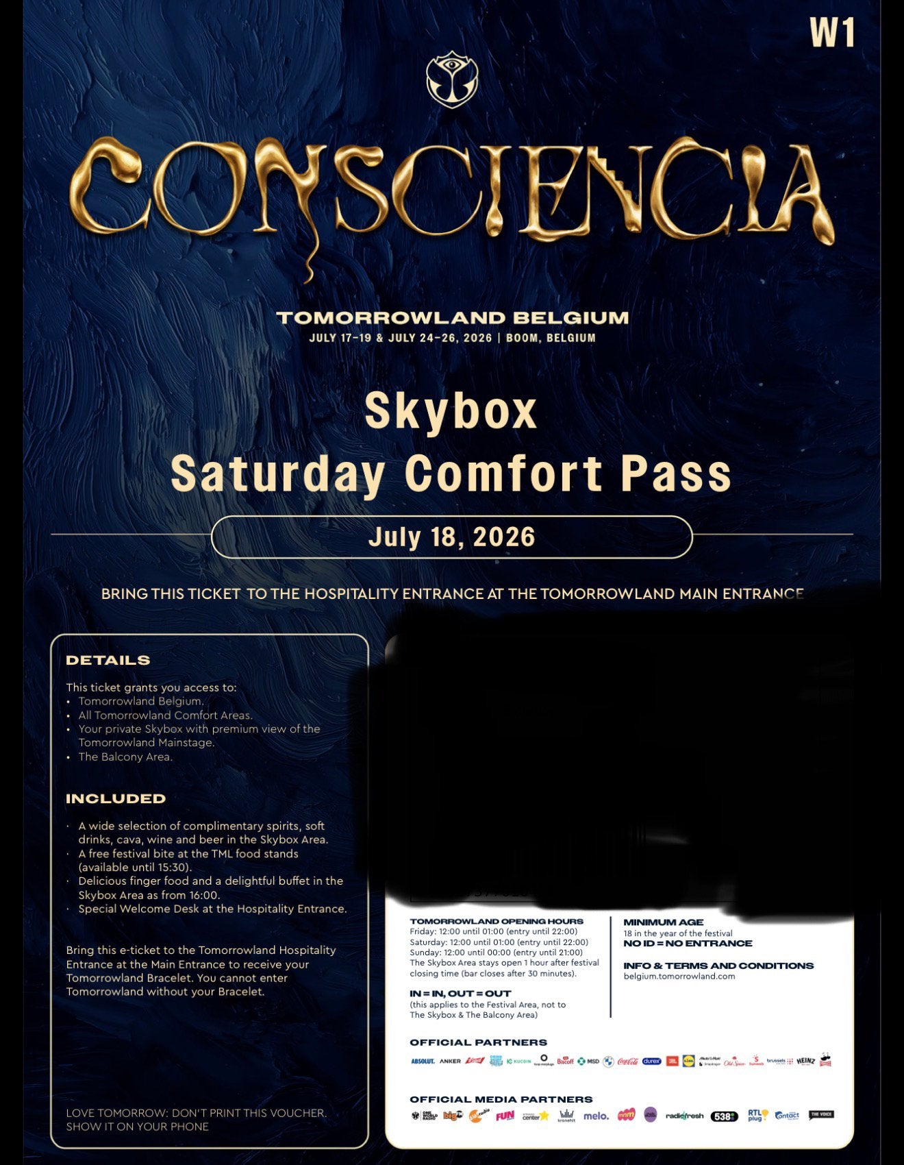 Tomorrowland 18/07.   TML skybox