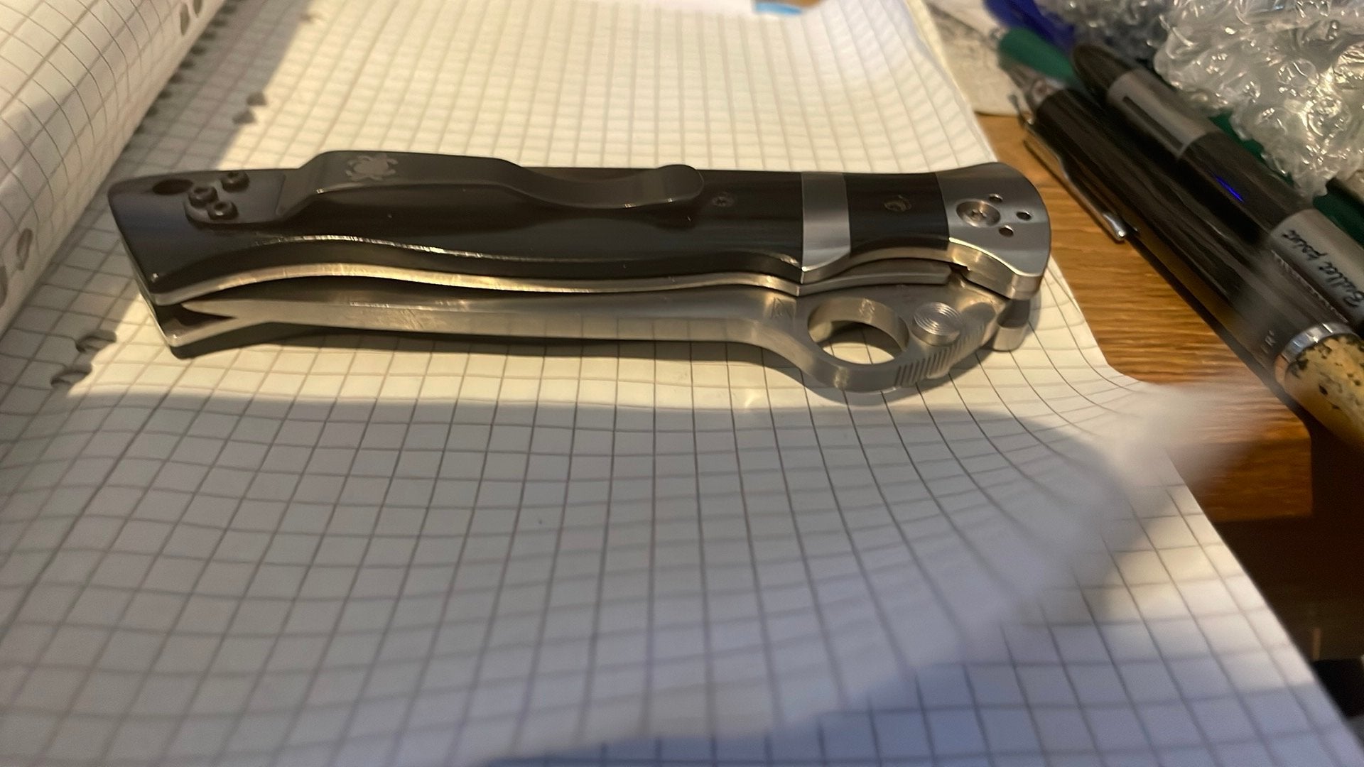 Couteau Spyderco vallotton sub-hilt, Enlèvement ou Envoi, Armée de terre, Couteau ou Poignard