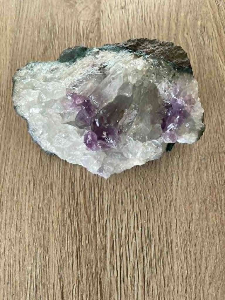 Amethist met bergkristal, Ophalen of Verzenden, Mineraal