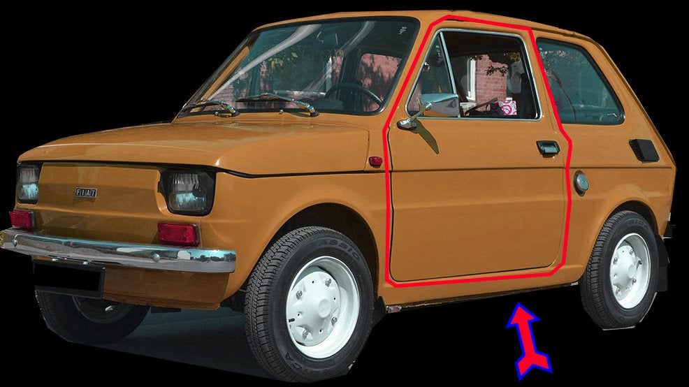LINKERDEUR VOOR FIAT 126, Auto-onderdelen, Gebruikt, Deur, Ophalen of Verzenden, Fiat