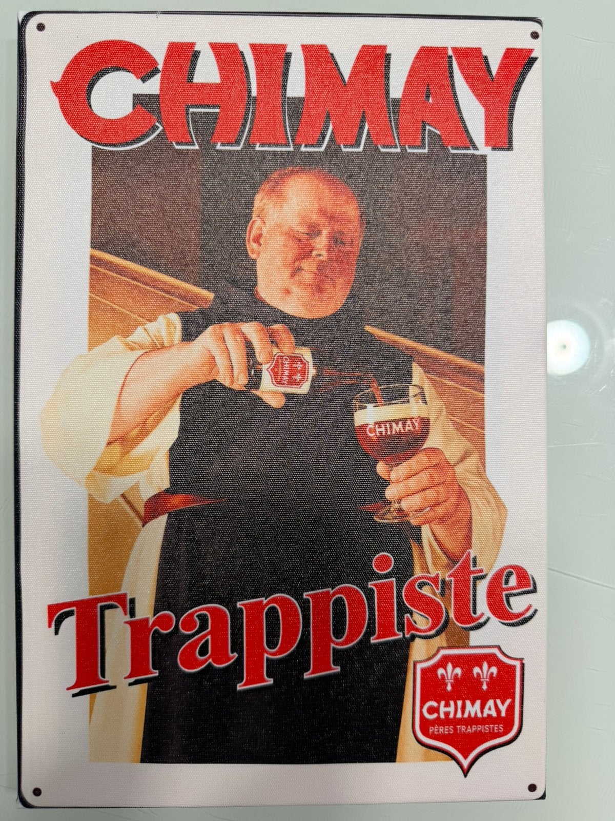 Ingelijste canvasprint Chimay trappist mancave retro mancave, Ophalen of Verzenden, Nieuw, Reclamebord, Plaat of Schild, Overige merken