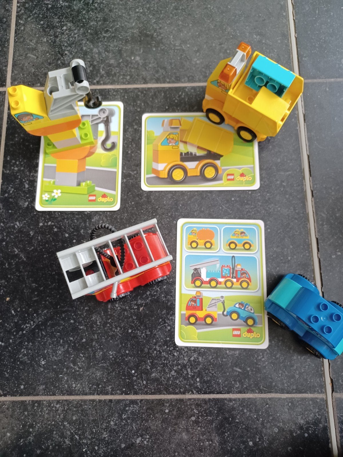 Duplo Bouwplaats Brandweer Racewagen Ziekenwagen, Ophalen, Gebruikt, Overige thema's, Inclusief instructies