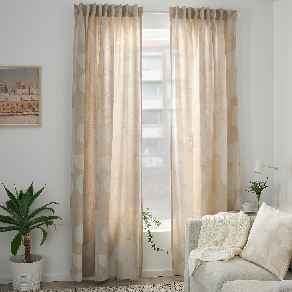 rideaux occultants, Neuf, Beige, 100 à 150 cm, Enlèvement
