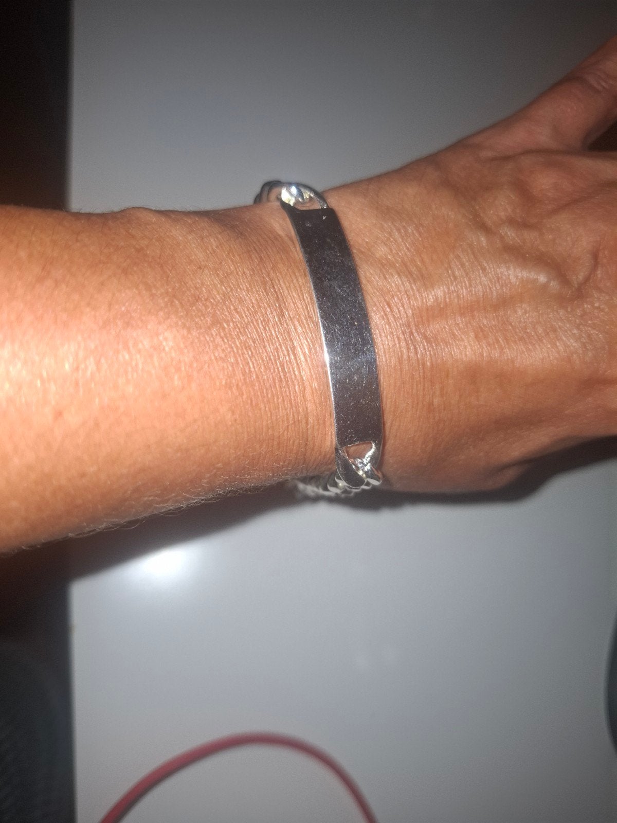 zilver man armband, Handtassen en Accessoires, Ophalen, Zilver, Zilver