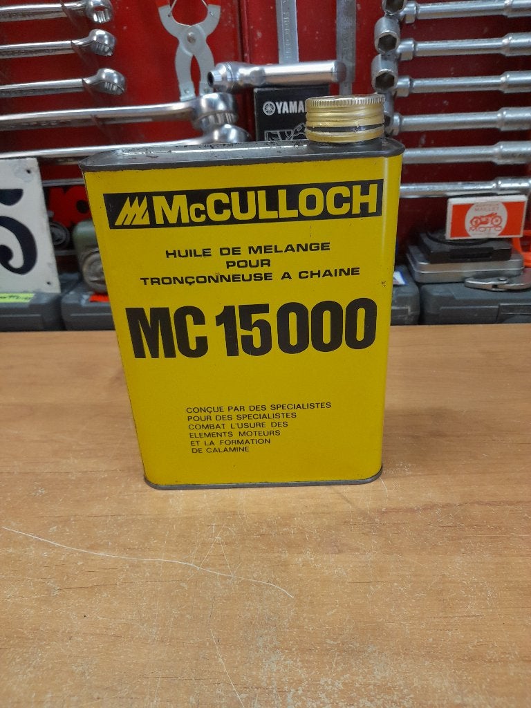 ancien bidon huile vide mcculloch MC 15000, Envoi, Utilisé, Autres types