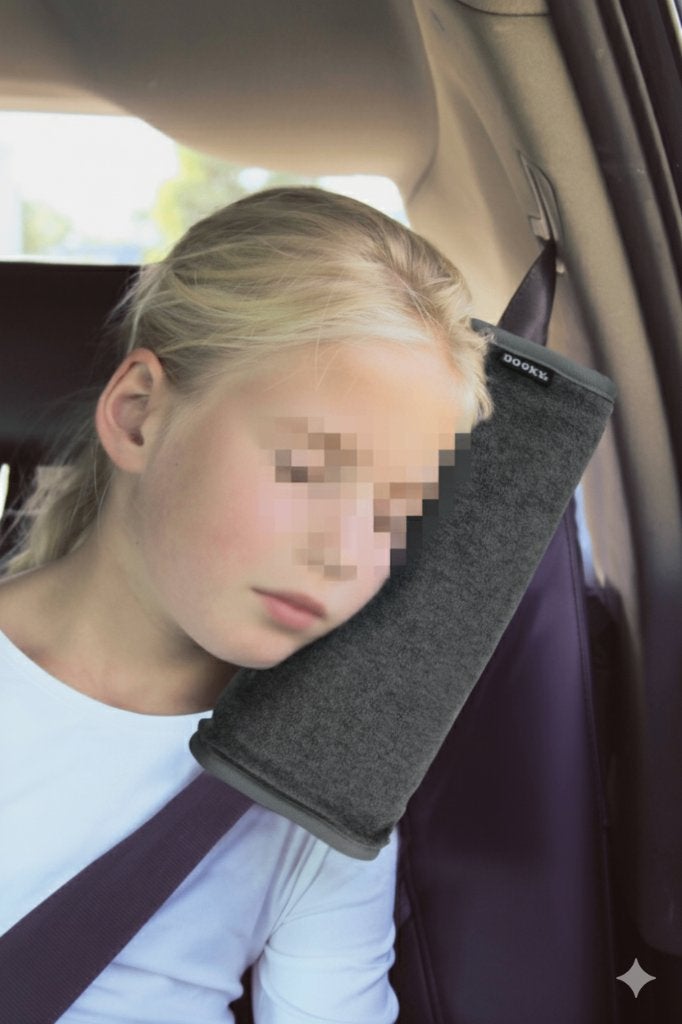 2 coussins de ceinture de sécurité Dooky gris foncé, Enlèvement ou Envoi, Comme neuf