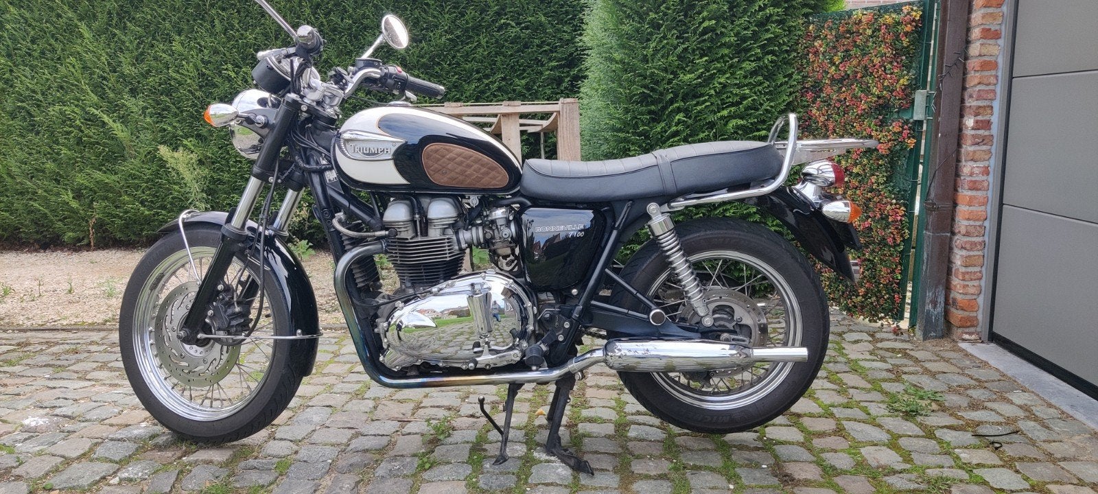 Bonneville T100 865cc 2005, Motoren, Handvatverwarming, 2 cilinders, Motorrijbewijs A, Gebruikt