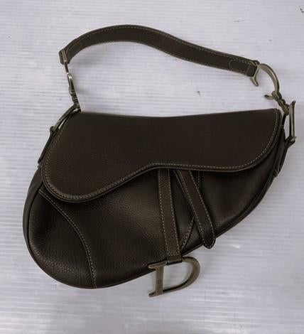 Bruine lederen handtas saddle bag, Ophalen, Zo goed als nieuw, Bruin, Handtas