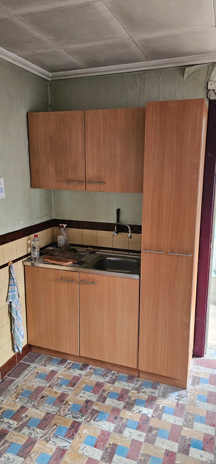 Kitchenette om te geven, Huis en Inrichting, Ophalen, Gebruikt, Bruin, Enkelwandige keuken