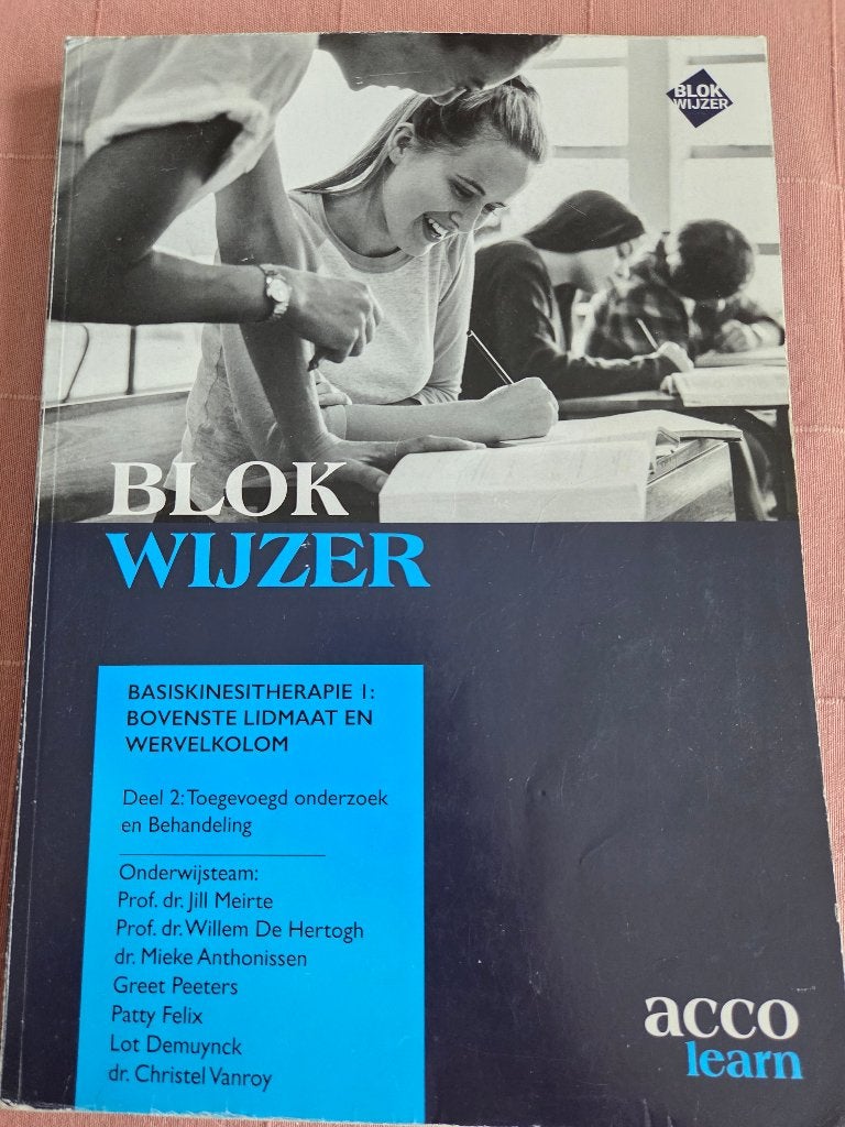 blokwijzer basiskinestherapie 1 deel 2, Enlèvement ou Envoi, Utilisé, Enseignement supérieur, Acco