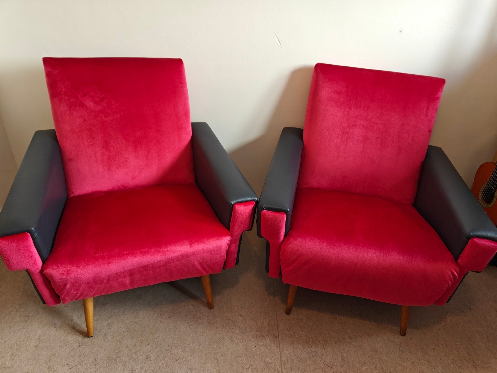 Prachtige set van 2 vintage fauteuils, Ophalen