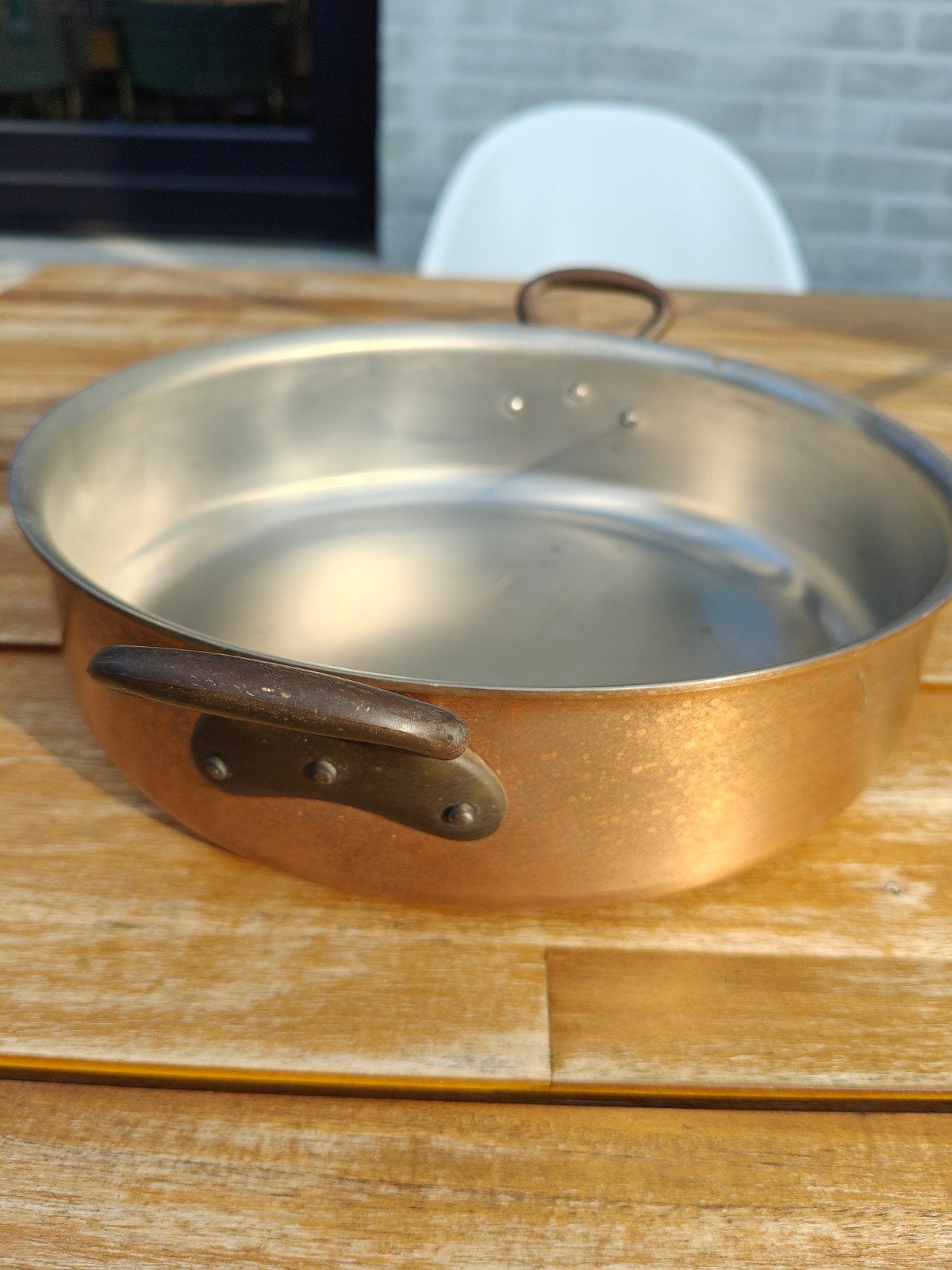 Eenhoorn/unicorn koper/RvS braadpan, Ophalen of Verzenden, Koper, Braadpan