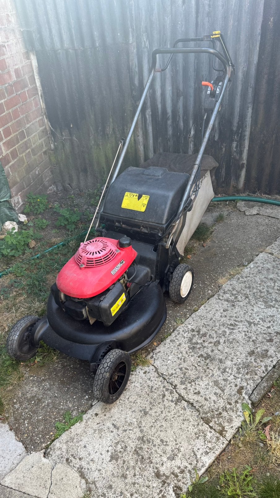 Grasmaaier Honda HRD536C, Tuin en Terras, Gebruikt, Benzine-grasmaaier, 50 cm of meer, Opvangbak
