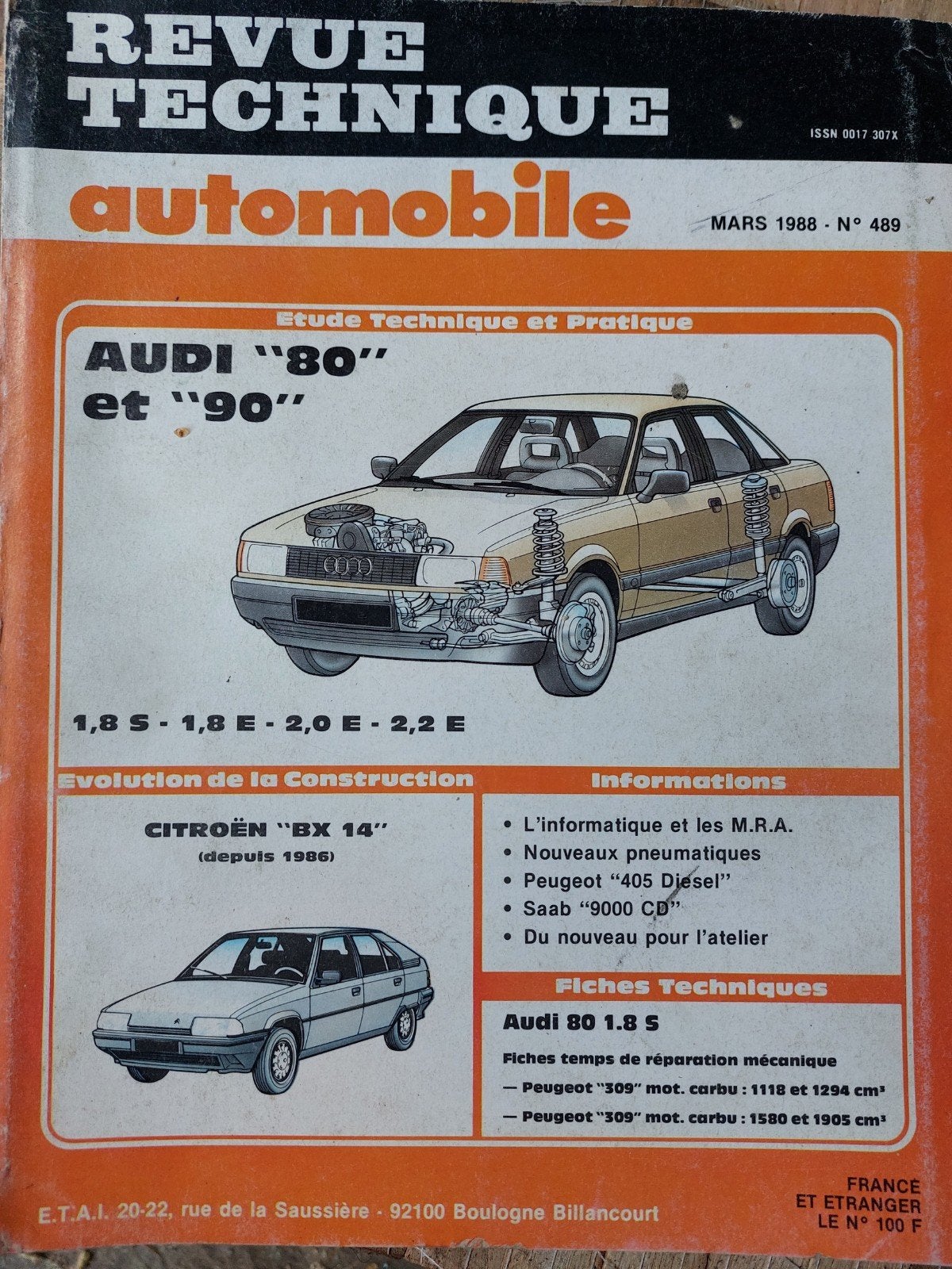 Revue Technique Audi 80 en 100, Ophalen of Verzenden