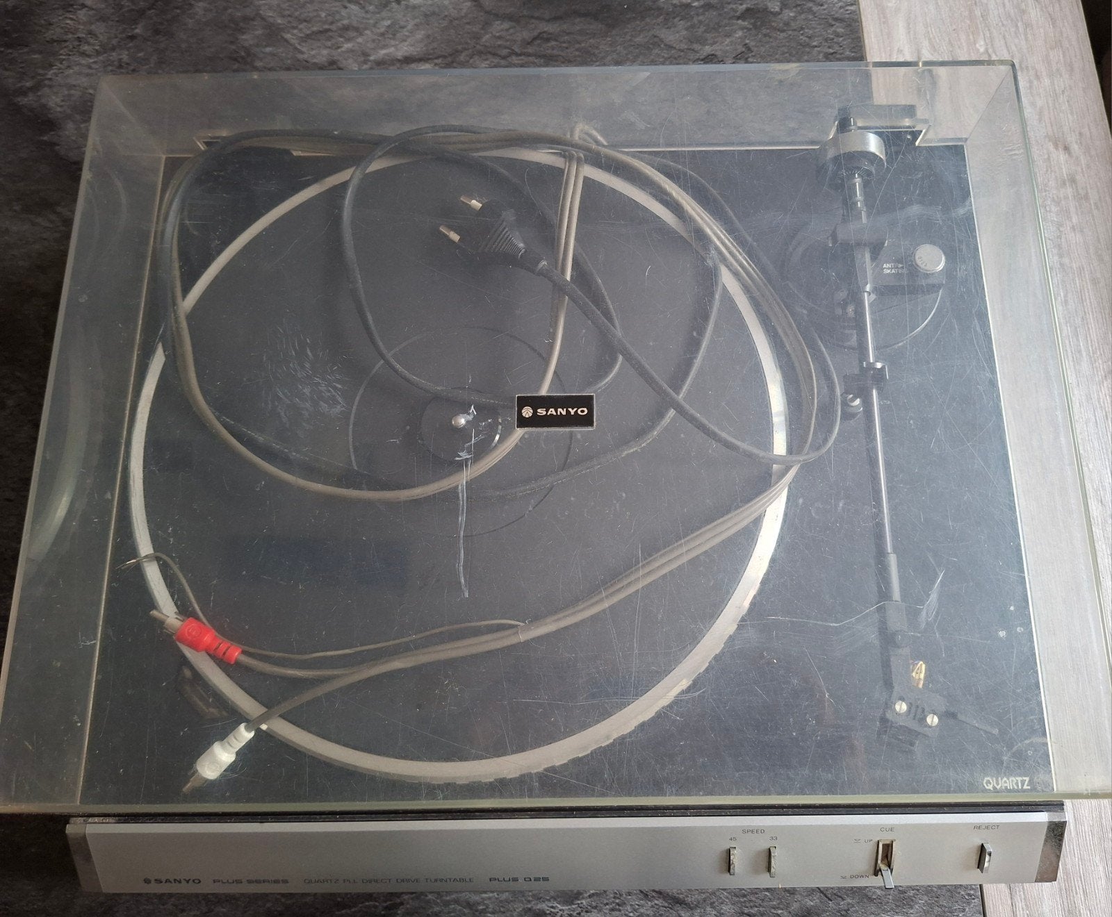 Platine Vintage SANYO PLUS Q25, TV, Hi-fi & Vidéo, Enlèvement, Utilisé, Tourne-disque, Autres marques