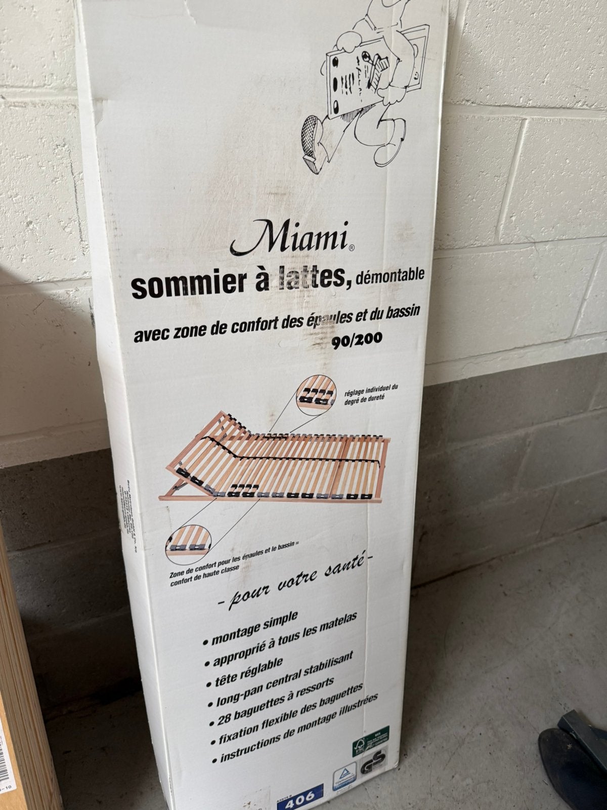 Lattenbodem nieuw 90x200, Huis en Inrichting, Slaapkamer | Matrassen en Bedbodems, Ophalen, Zo goed als nieuw