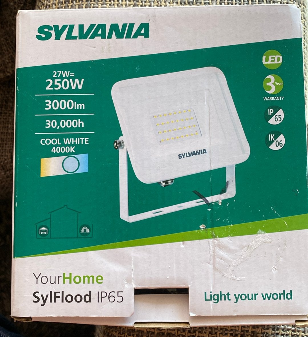 Sylvania buitenspot wandlamp 27w 3000lumen ip65, Ophalen, Nieuw, Minder dan 50 watt