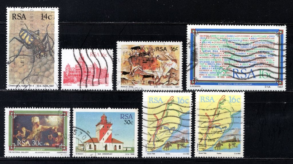 AFRIQUE DU SUD Année 1987-1988 timbrée, Envoi, Afrique du Sud, Affranchi