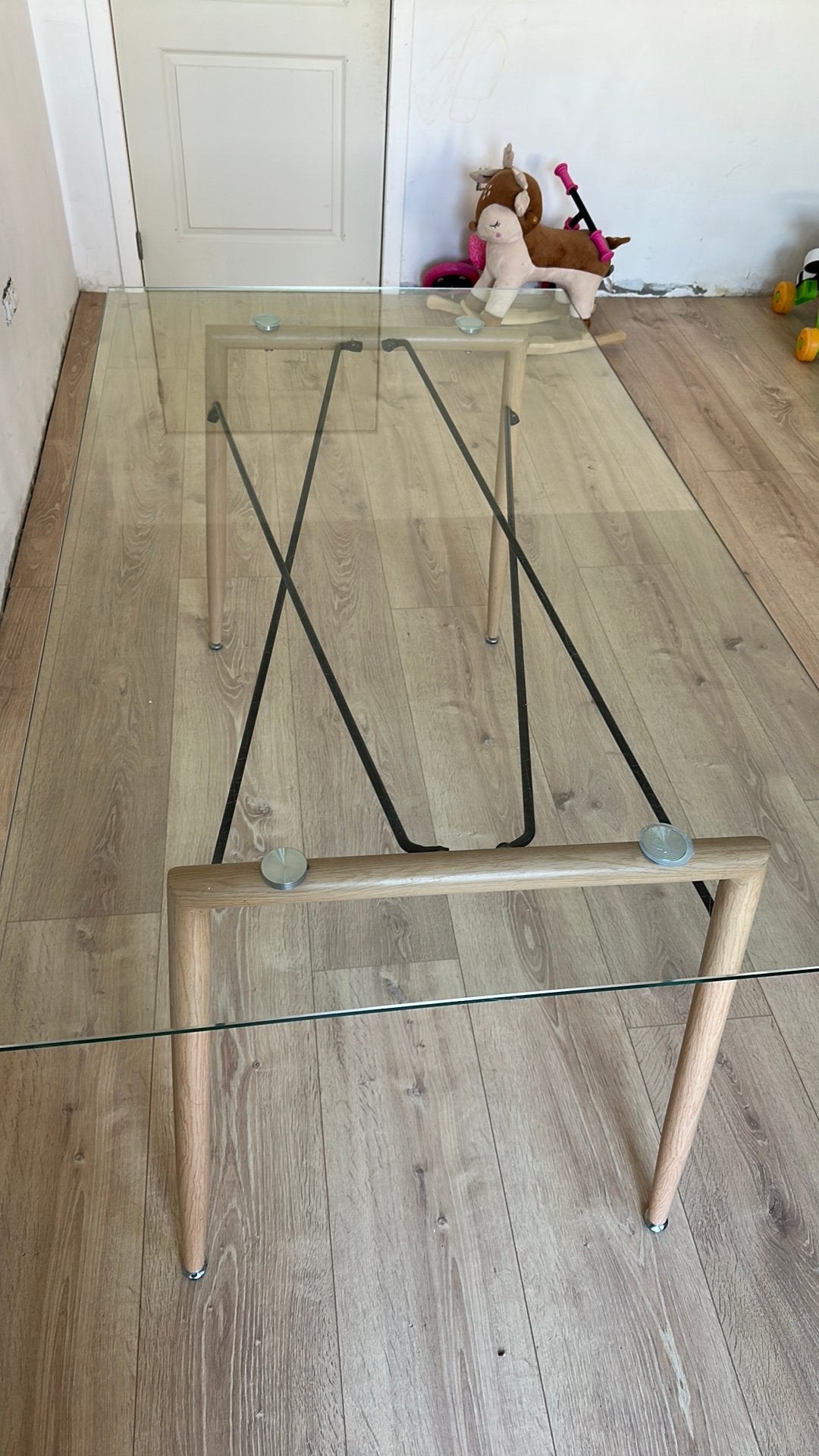 Table en vitre, Maison & Meubles, Enlèvement, Comme neuf