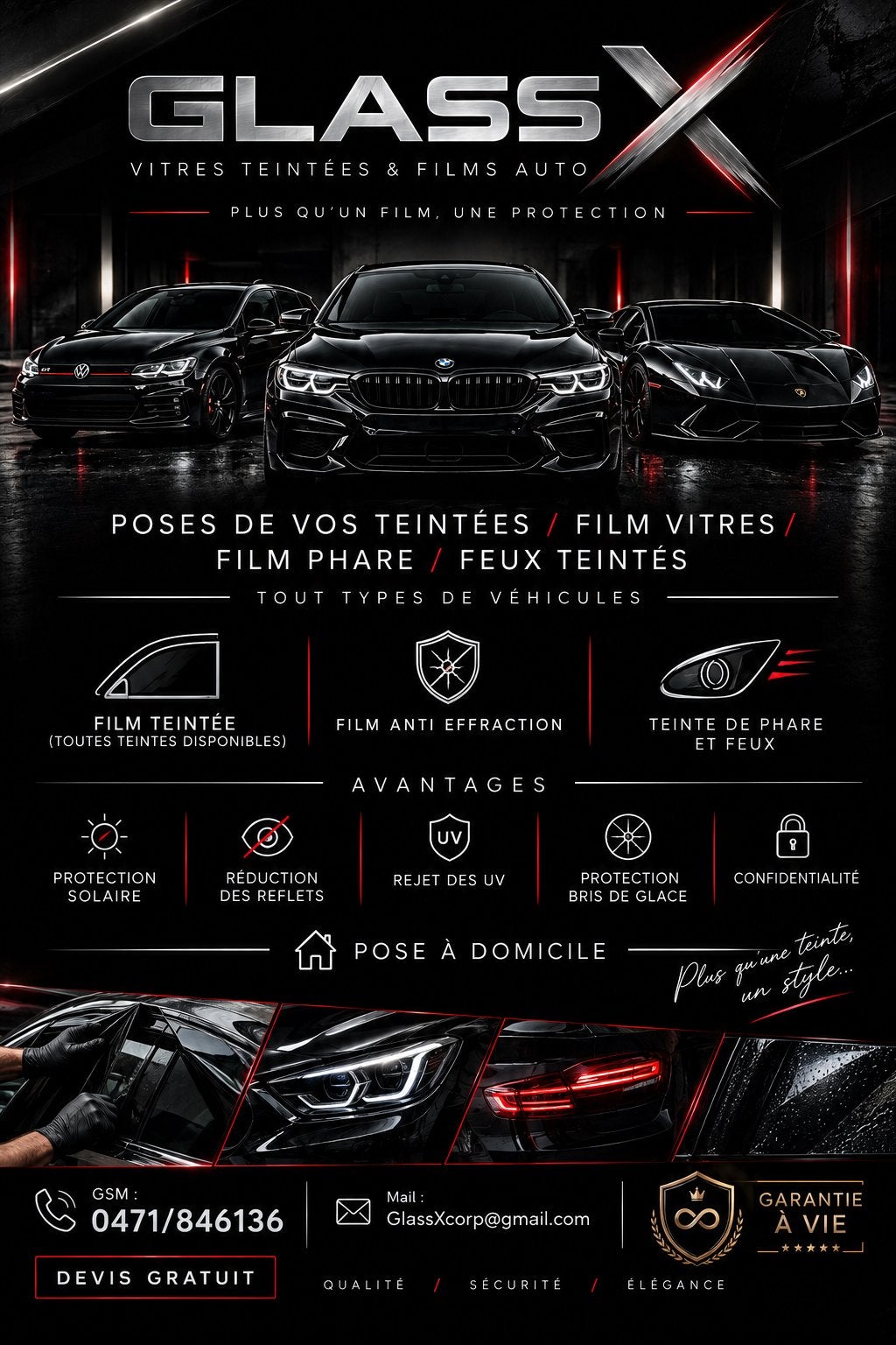Pose de Vitres teintées / Ciel étoilé, Auto diversen, Ophalen