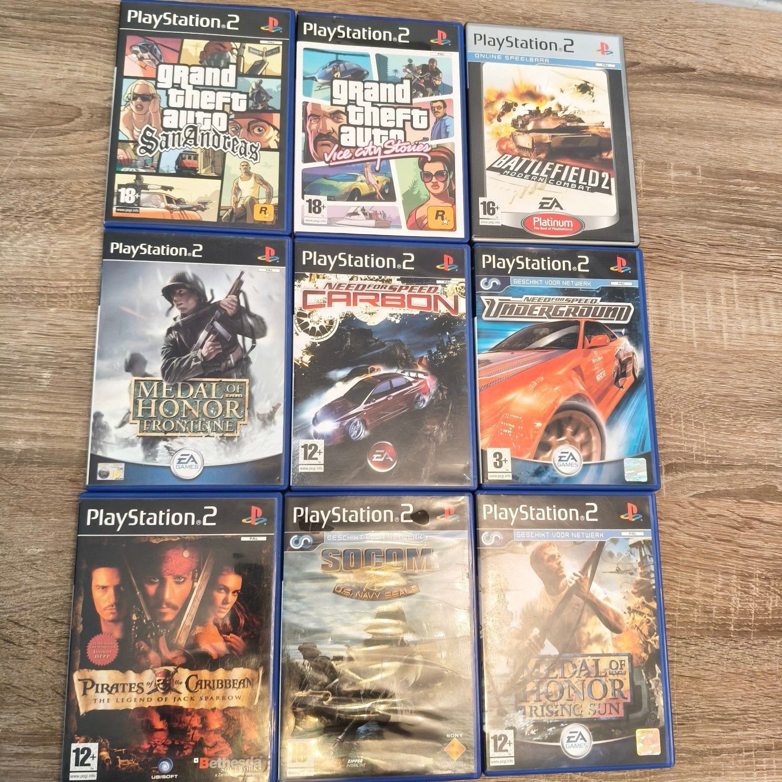 PS2 games veel goede games waaronder grand treft, Ophalen