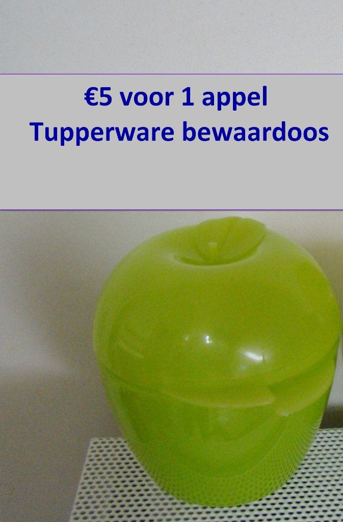 1 boîte de rangement Tupperware box modèle pomme verte, Maison & Meubles, Cuisine| Tupperware, Comme neuf, Boîte de conservation