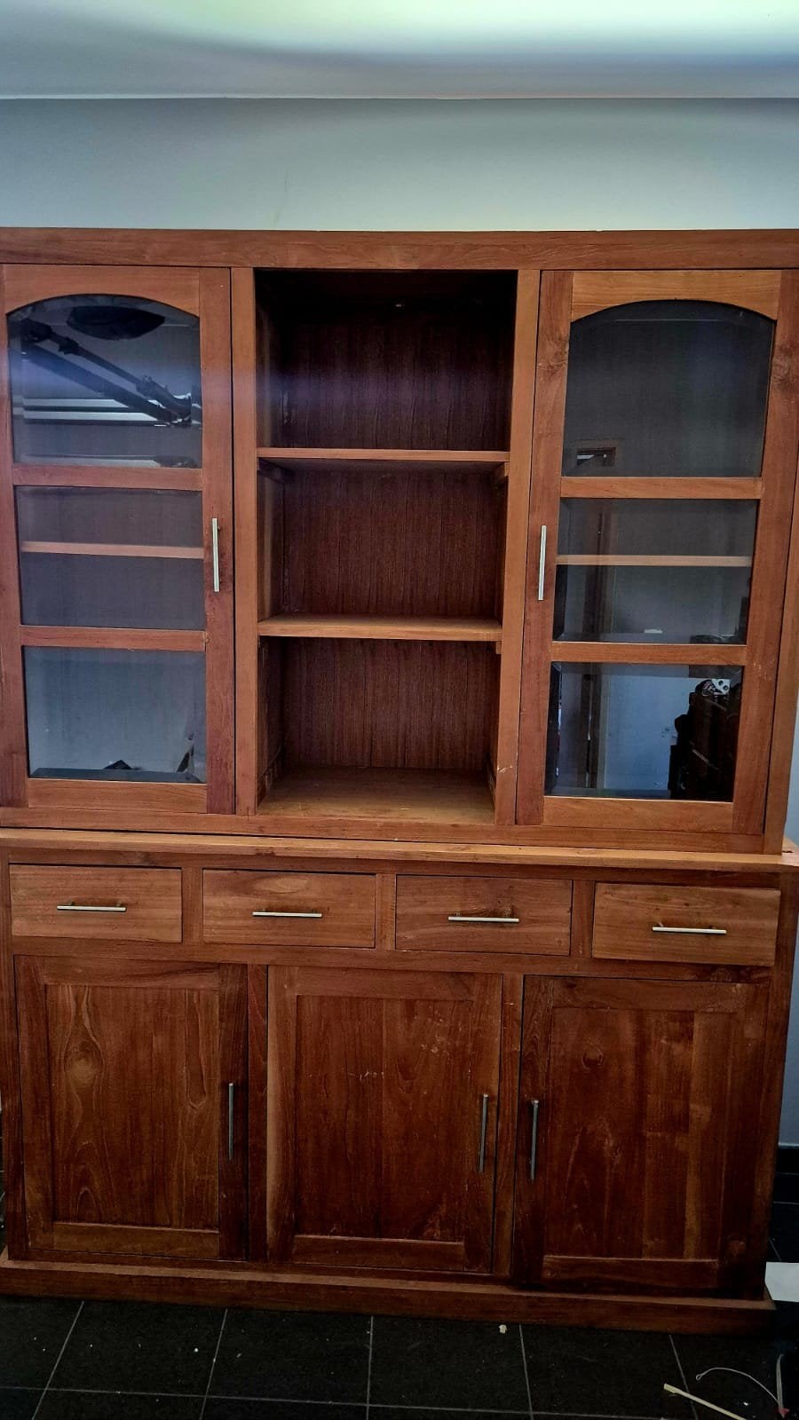 Teak Vitrinekast, Maison & Meubles, Armoires | Buffets, Enlèvement