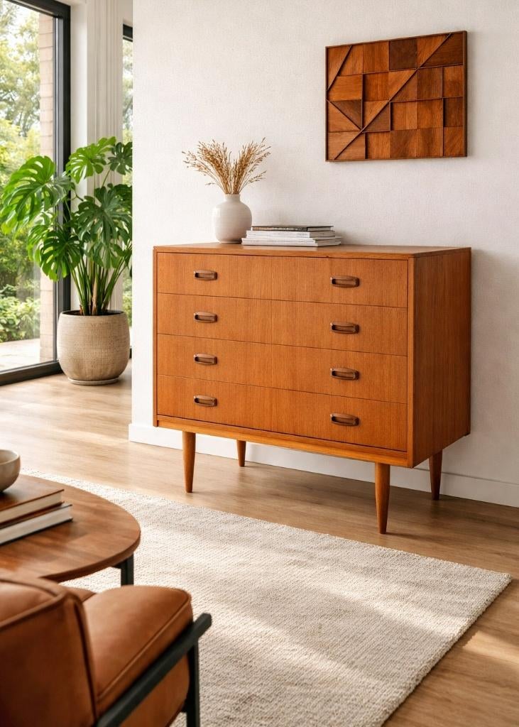 Prachtige Scandinavisch Design ladekast, Ophalen, Gebruikt, Midcentury