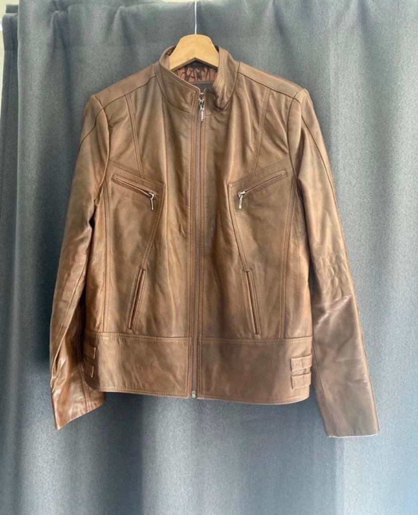 Bruine leren jas Marie Mero, Kleding | Dames, Ophalen, Bruin, Marie mero, Maat 42/44 (L)