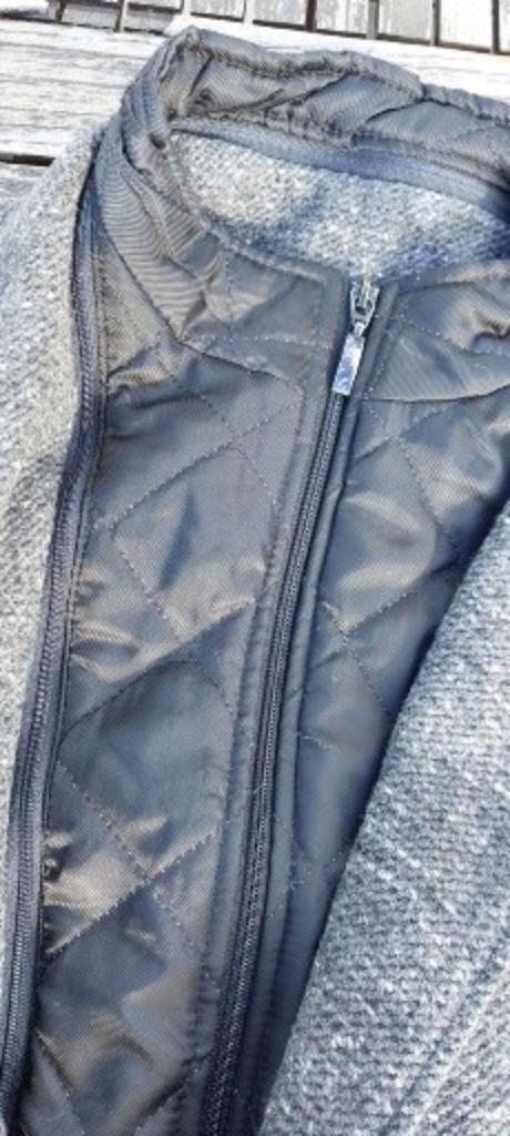 Grijze halflange jas merk Enzo Belardi, Maat 46/48 (XL) of groter, Zo goed als nieuw, Grijs, Ophalen