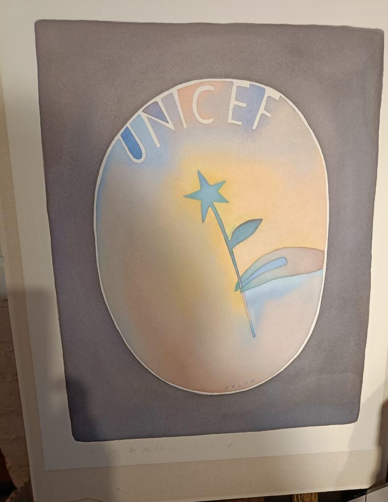 Affiche Folon pour Unicef, Enlèvement