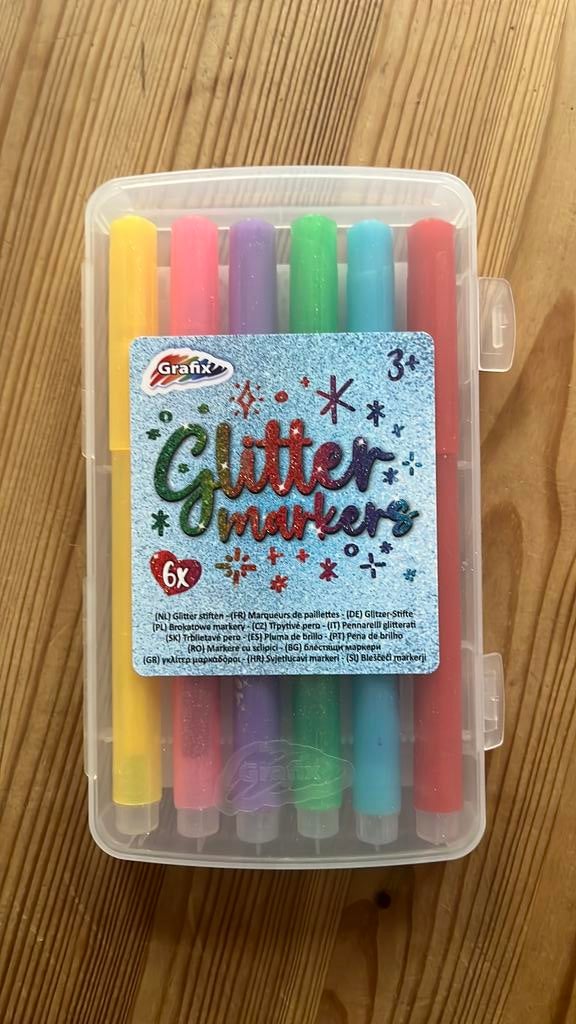 Boîte de marqueurs pailletés, Ophalen, Zo goed als nieuw