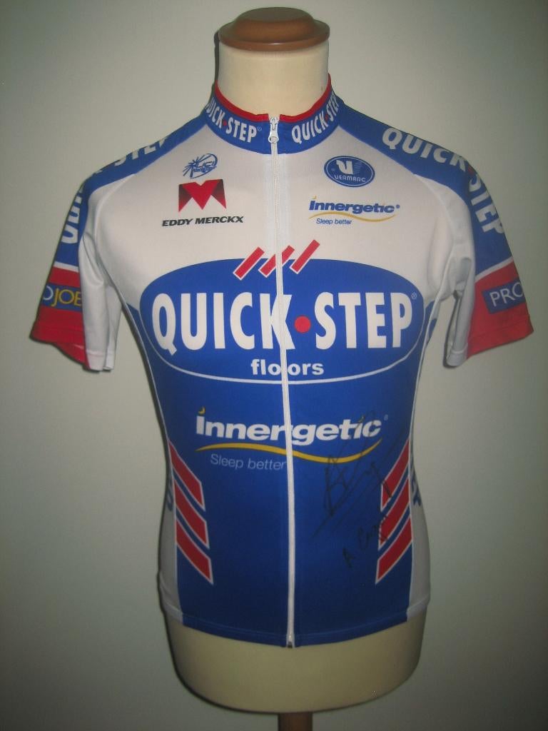 Quick step Gesigneerd en gedragen Addy ENGELS wielershirt S, S, Vêtements d'extérieur, Enlèvement ou Envoi, Utilisé