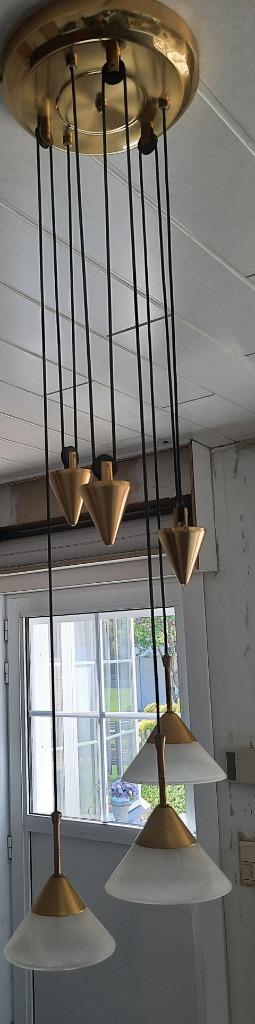 lamp met 3 lichtpunten LED, Ophalen of Verzenden, Zo goed als nieuw, Glas