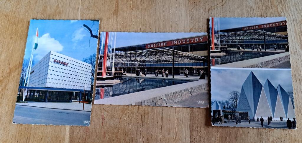 3 cartes postales de l’exposition de 1958, Collections, Enlèvement ou Envoi, 1940 à 1960, Non affranchie, Bruxelles (Capitale)