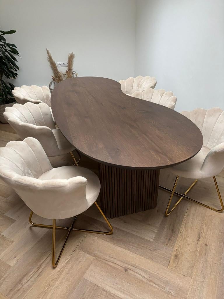 Deens Ovale Eiken Eettafel Massief Eiken Op Maat Gemaakt, Huis en Inrichting, Tafels | Eettafels, Deens Ovaal, 100 tot 150 cm