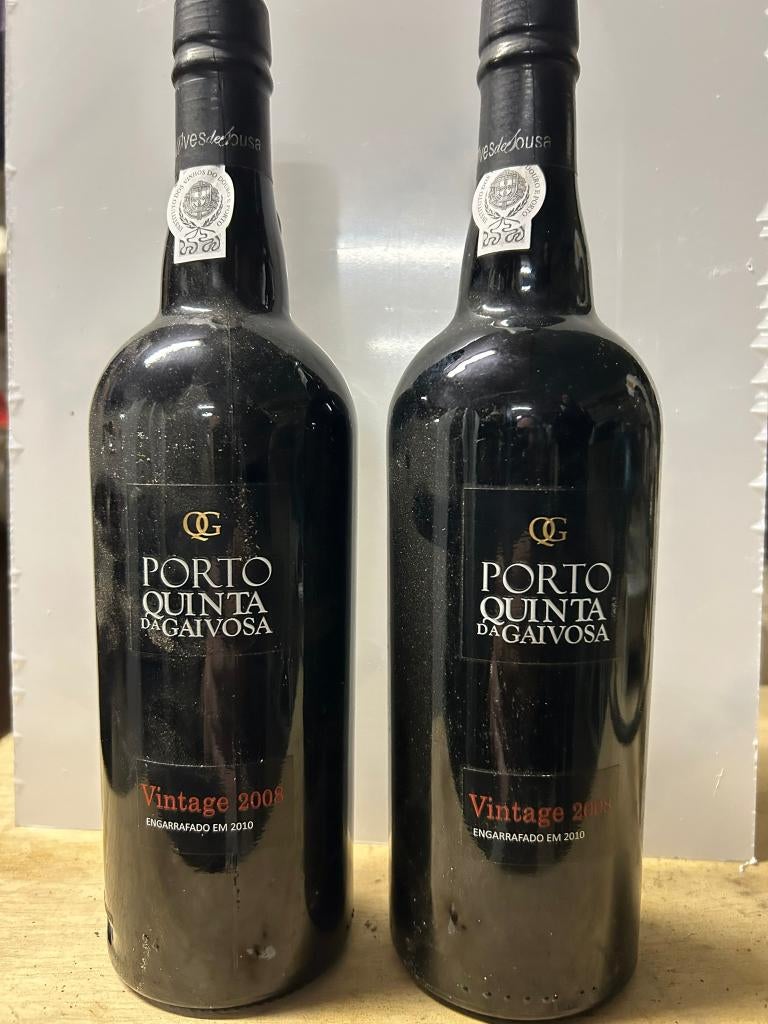 2 bouteilles complètes de porto Quinta da Gaivosa 2008, Enlèvement, Porto, Pleine