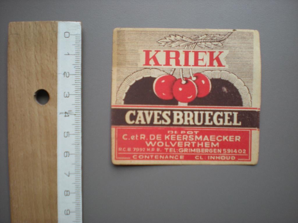 bier - etiket - brouwerij Wolvertem, Ophalen of Verzenden, Gebruikt, Reclamebord, Plaat of Schild, Overige merken