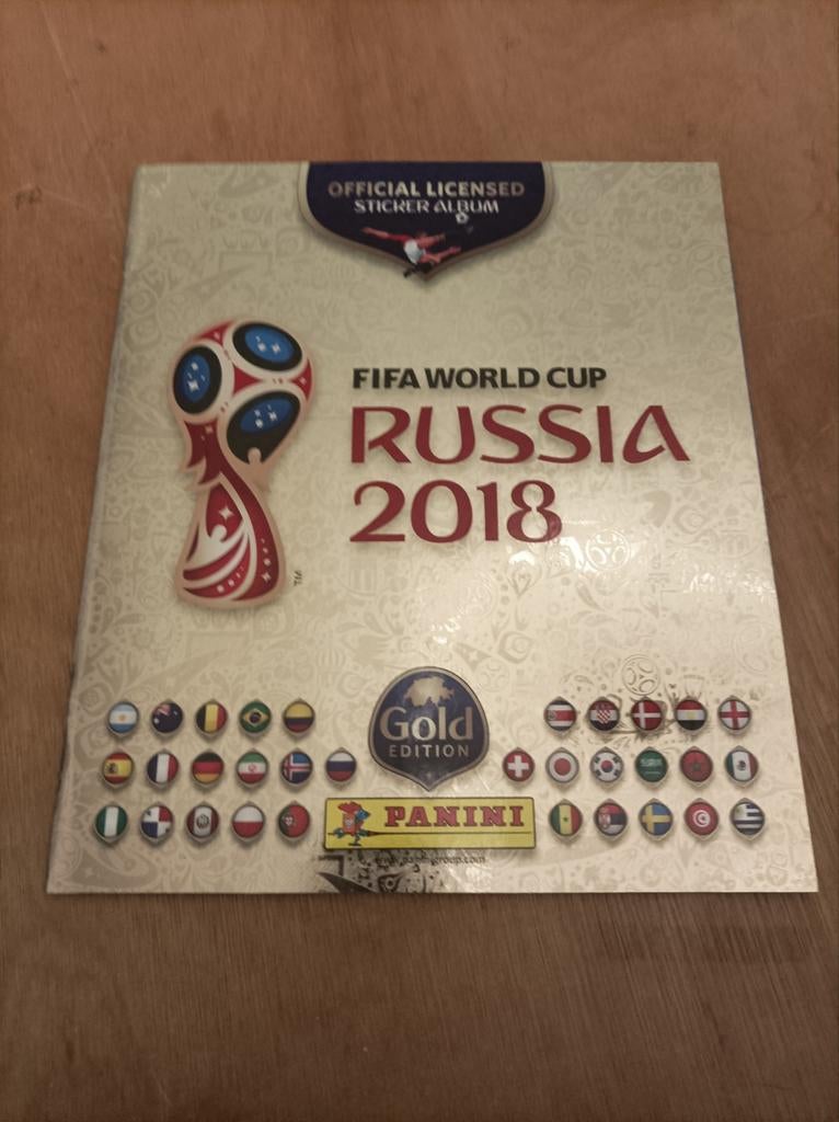 Panini world cup Russia 2018 Gold , Leeg album, Ophalen of Verzenden