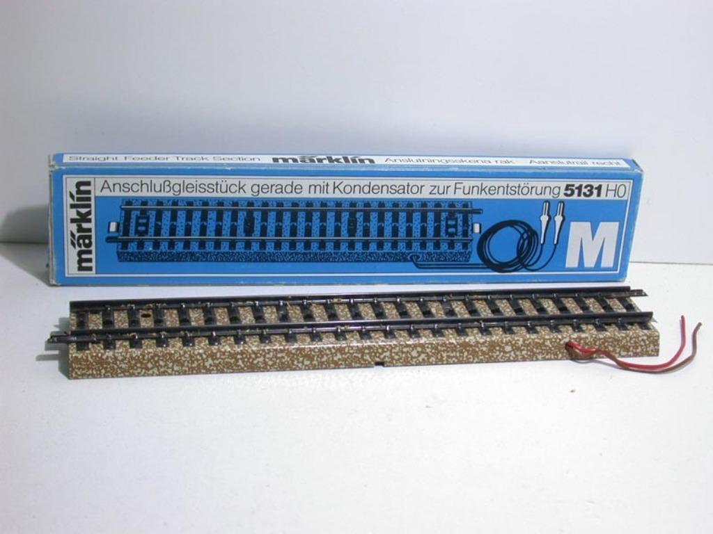 5131 M%arklin HO - 1 x Rechte ontstoringsrail OVP, Marklin, Rails, Ophalen of Verzenden, Zo goed als nieuw