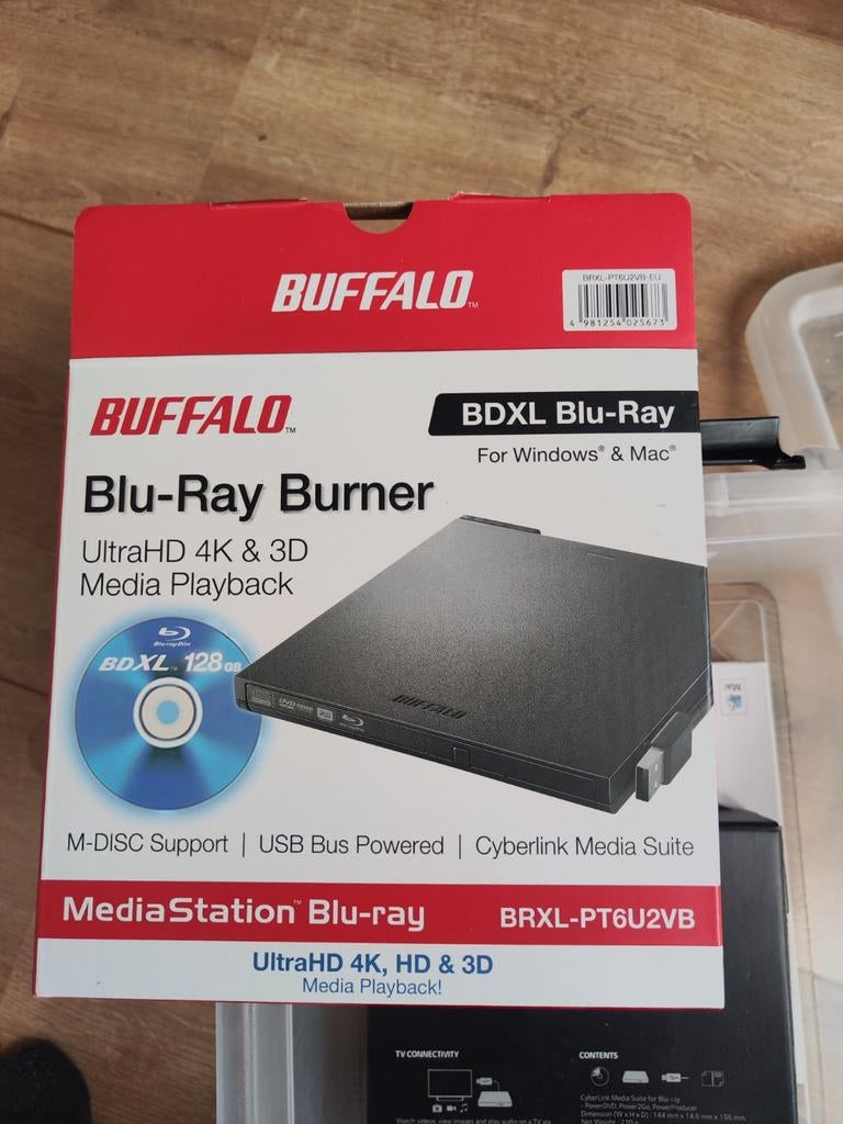 Buffalo BRXL-PT6U2VB, Computers en Software, Optische drives, Ophalen, Nieuw, Dvd, MacOS
