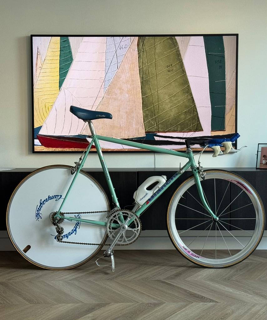 Bianchi Krono tijdritfiets, Campagnolo Super Record, Ophalen, Zo goed als nieuw
