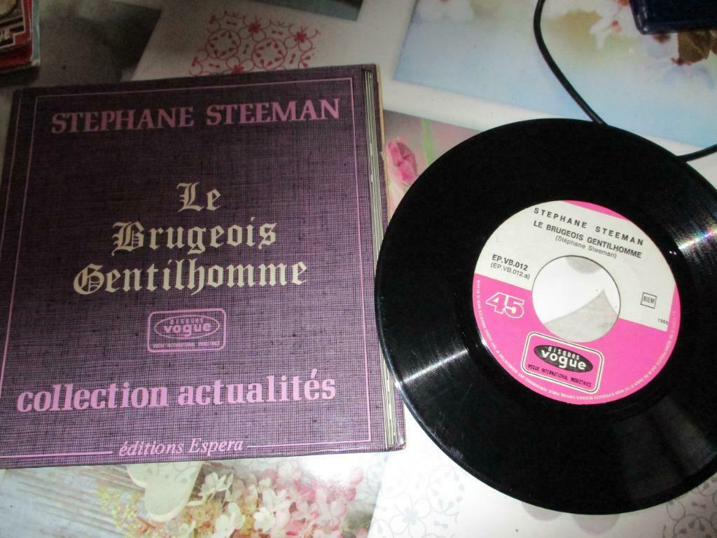 DISQUE VINYL 45 TOURS. STEPHANE STEEMAN. "LE BRUGEOIS GENTIL, CD & DVD, Enlèvement ou Envoi, Autres genres, Single