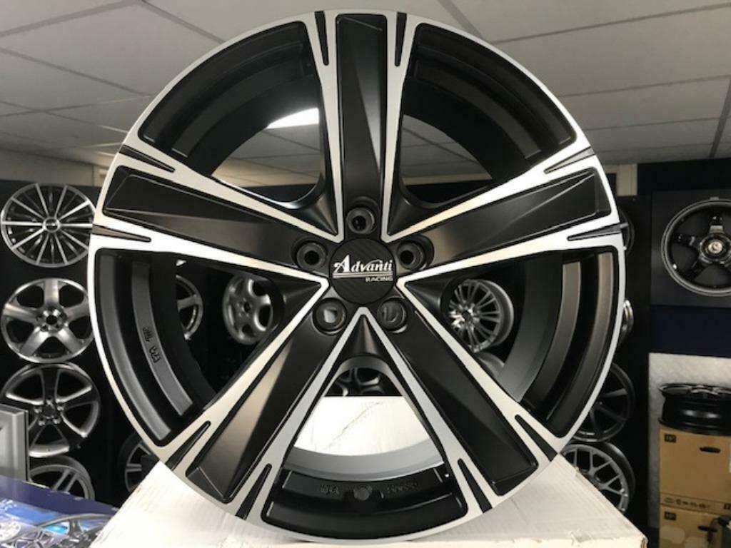IN STOCK: NIEUWE 17 inch 5x112 zwart polish sportvelgenset, Auto-onderdelen, Banden en Velgen, Velg(en), Zomerbanden, 17 inch