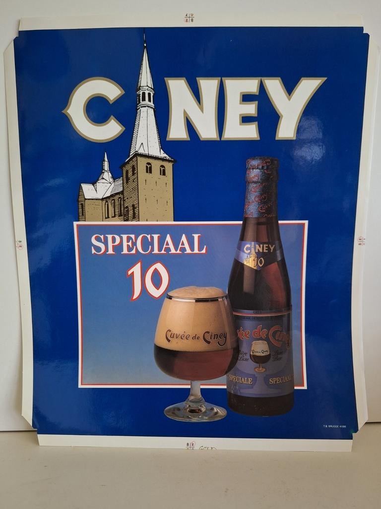 Drukvel voor karton Ciney bier reclame 1986, Verzamelen, Ophalen of Verzenden, Zo goed als nieuw