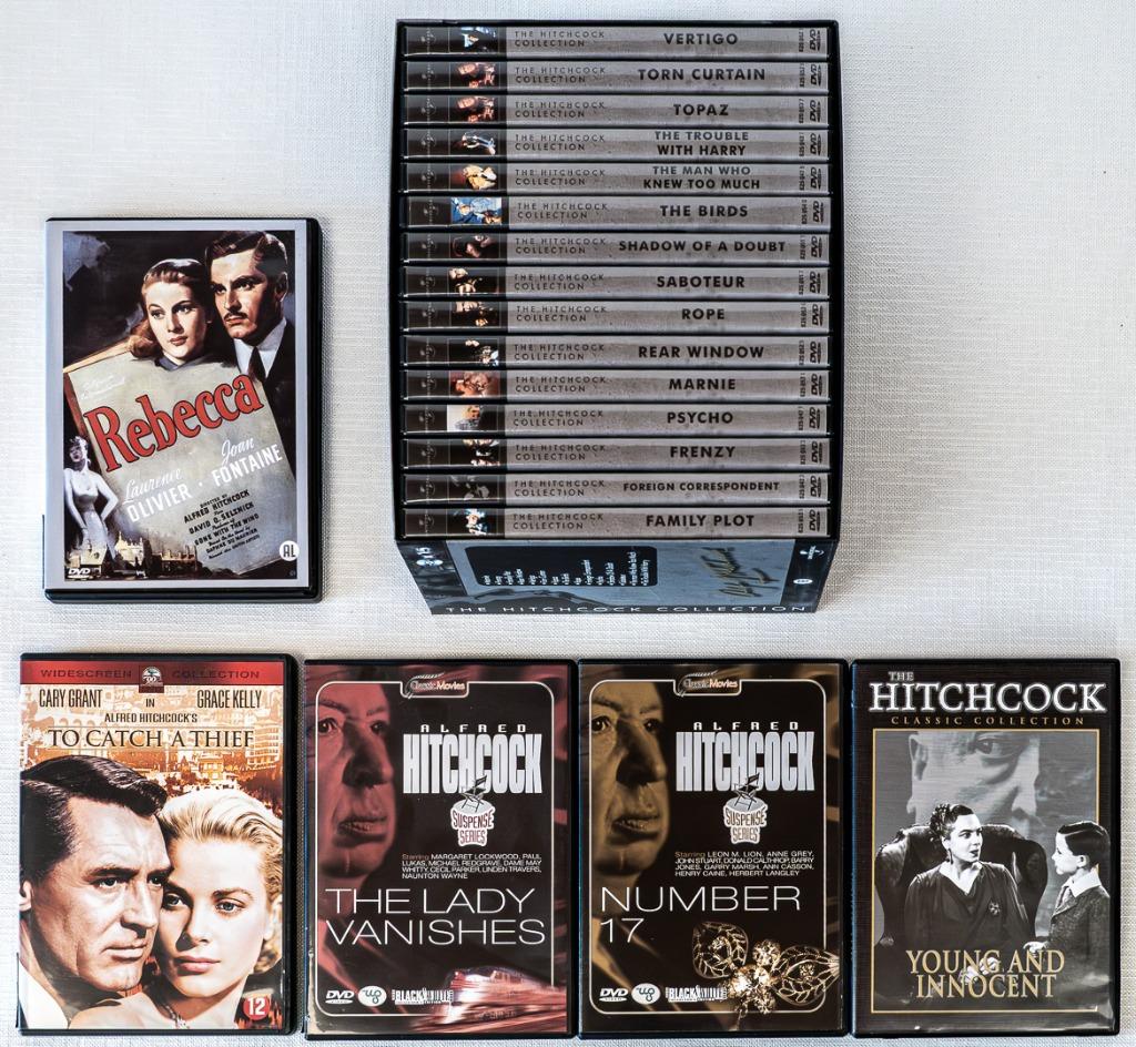 Uitgebreide boxset van 20 HITCHCOCK DVD's, Maffia en Misdaad, Boxset, Ophalen of Verzenden, Zo goed als nieuw