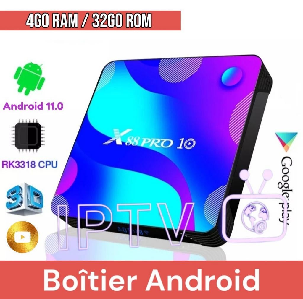 Boitier Android Smart TV 4K Android TV Box multimédia UHD, Enlèvement ou Envoi, Neuf, Audio optique, Moins de 500 GB