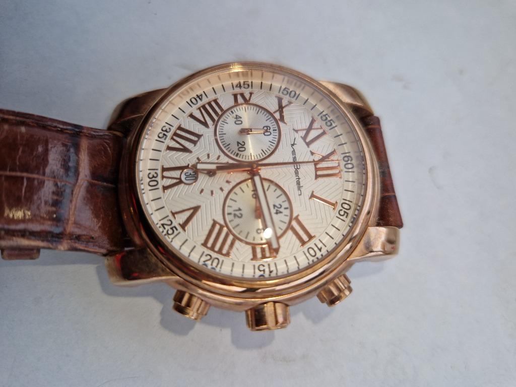 Montre yves bertelin homme vintage, Enlèvement, Autres matériaux, Montre-bracelet, Autres marques