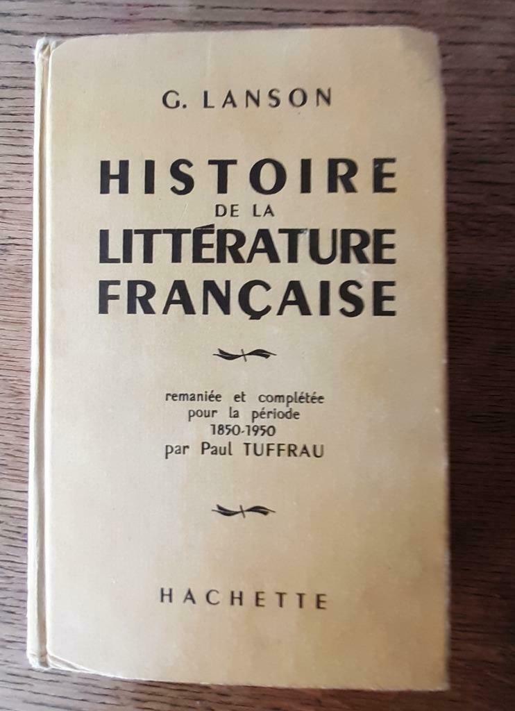 Histoire de la littérature française de G. Lanson, Enlèvement ou Envoi, Utilisé, Enseignement supérieur